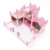 SAFIGLE 1 Jeu Jouets Miniatures Bricolage Grand Château Jouet Kit De Cadre De Puzzle Villa Simulée Casse-tête Maison De Poupé