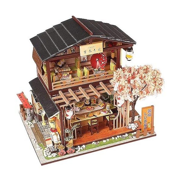 Puzzle 3D en Bois Décoratif pour Maison De Poupée - Kit De Chambre Miniature Fait À La Main - Cadeaux danniversaire De Noël 