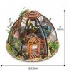 Maison de Miniature Artisanale avec kit de Meubles LED Maison de Jardin en Bois Clair Puzzles 3D Jouets pour Enfants Adultes 