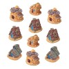 Toyvian 10 Pièces Maison Miniature Maison Statuette Maison Forme Accessoires Modèle Bibelots Accessoires DAquarium Jouet Bon