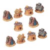 Toyvian 10 Pièces Maison Miniature Maison Statuette Maison Forme Accessoires Modèle Bibelots Accessoires DAquarium Jouet Bon