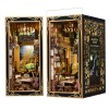 MiniCity Book Nook Kit - DIY Maison de poupée Miniature - Kit Booknook - Puzzle 3D en Bois - Serre-Livres - Décoration avec l