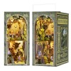 MiniCity Book Nook Kit - DIY Maison de poupée Miniature - Kit Booknook - Puzzle 3D en Bois - Serre-Livres - Décoration avec l