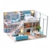 Raxove Kit de Maison modèle, Kit de Meubles Miniatures en Bois pour Maison de poupée en Bois Bricolage, Chambre créative avec