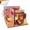 Maison de poupée miniature en bois 3D - Maison de poupée japonaise Sakura avec meubles à faire soi-même - Kits dart romantiq