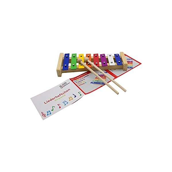 Xylophone pur enfants chenille avec 8 sons - longeur 23 cm -3880