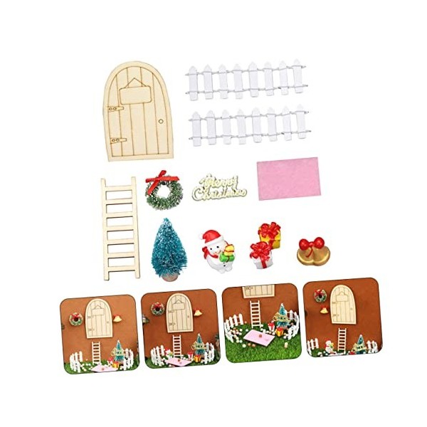 Toyvian 36 Pièces Décoration De Maison De Poupée Porte De Fée Miniature Modèle De Scène Miniature Porte De Jardins Féeriques 