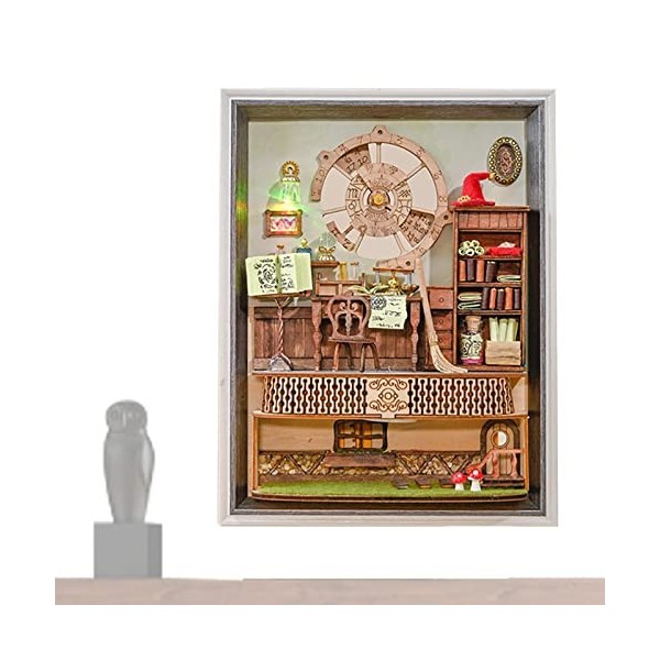LOVOICE Cadre Maison Miniature Bricolage - Maison poupée Miniature avec Cadre Photo 3D Magic World | Maison poupée Cadre Phot