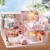 Weikeya Cadeau de Bricolage pour Enfants Adultes, kit de Mini Maison de poupée Romantique Mignon Exquis kit de Maison de poup