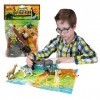 Jumbo Playset - Safari de Deluxebase. Lot de Figurines Grand Format. Sachet de Figurines en Plastique Animaux du Zoo : Tigre,