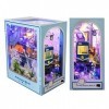 DIY Miniature Dollhouse Kit, Serre-Livres en Bois 3D Assemblés Personnalisés, Kit de Bibliothèque de Puzzle Manuel, Décor Di