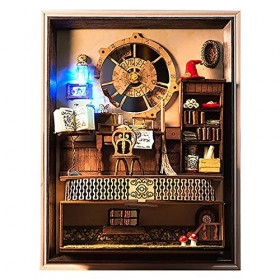 Rosixehird Maison poupée Miniature à Cadre | Maison poupée Magic World Conception Cadre Photo 3D - Maison poupée Cadre Photo 