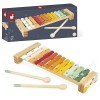 Janod - Xylophone en Métal et Bois Sunshine - Instrument de Musique Enfant - Jouet dImitation et dÉveil Musical - Peinture 