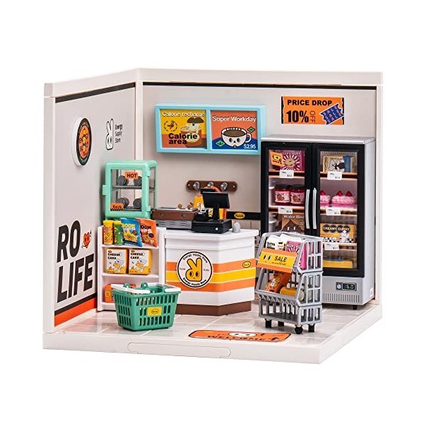 Rolife Extensible Maquette Maison Boulangerie - Miniature Maison de Poupee -Idée Cadeau pour Fille Femme -Chambre Décorations