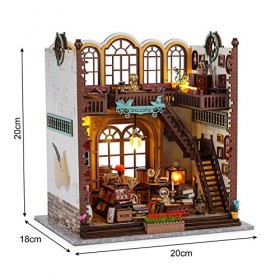 Cuteefun Book Nook DIY, 3D Bois Puzzle Livre Queue, Book Nook Etagère Insert, Kit Maison de Poupée DIY, Chambre Décor Adult M