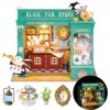 Rolife Maison Miniature Bricolage Série Archives Mystiques Le Magasin de thé dAlice - Maison de Poupée - Puzzle en Bois 3D -