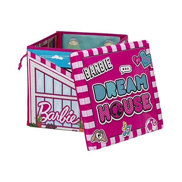 Sablon Boite de rangement et tapis de jeu Barbie Villa de rêve