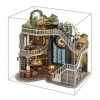 Kit maison de poupée DIY Magasin Magicien Kit miniature assemblé Château magique Jouet modèle avec protection contre la pouss