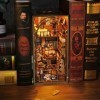 Kit de décoration magique pour bibliothèque avec LED - Puzzle 3D en bois pour le coin des livres - Kit de bricolage miniature