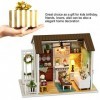 Maison De Poupée, Maison De Poupée Bricolage Chalet en Bois Kit De Maison Miniature Cadeaux pour Enfants Jouet Décoration de 