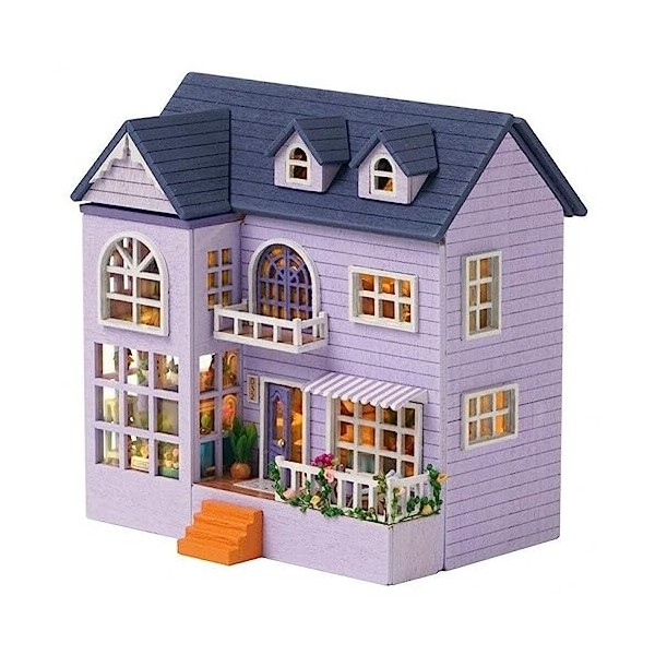 Mini modèle de Maison de poupée Fait à la Main Bricolage Miniature en Bois Kit de Meubles modèle de Maison de poupée réaliste