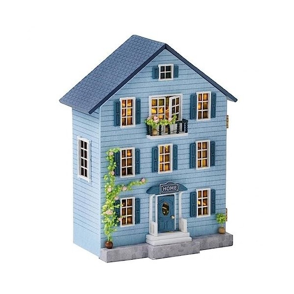 Mini modèle de Maison de poupée Fait à la Main Bricolage Miniature en Bois Kit de Meubles modèle de Maison de poupée réaliste