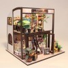 Cuteefun Maison Miniature a Construire DIY Maison Poupee Miniature Bois en Kit avec Meubles, Musique, Couvercle et Outils, Ca