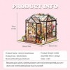 Fsolis DIY Miniature Maison de poupée avec Meubles, Équipement de maison de poupée en Bois DIY, plus résistant à la poussière