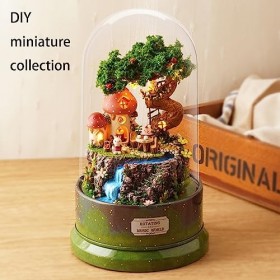 Kit de maison miniature avec musique Kit de petite maison avec meubles et anti-poussière Modèle de maison de bricolage fait à