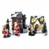 10PCS Poupée Noël, Modèle Maison Poupée Noël avec Accessoires Personnes Darbres Noël Père Noël, Maison Poupée Miniature pour