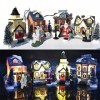 10PCS Poupée Noël, Modèle Maison Poupée Noël avec Accessoires Personnes Darbres Noël Père Noël, Maison Poupée Miniature pour