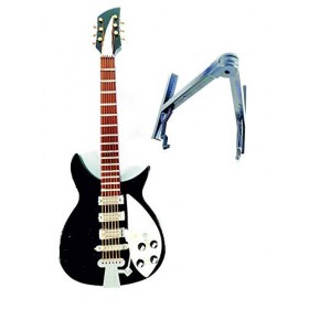 ALANO schwarz E-Guitare Modèle Mini Instruments de musique Décor Modèle Zuhause 18cm Décoration