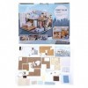 Sazao Puzzle Maison de poupée, Kit de Maison de poupée, Puzzle en Bois 3D Exercice de Maison de poupée Capacité Pratique des 