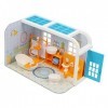 ibasenice 1 Set Maison De Poupée Jouets Salle De Bains Lavabo Salle De Douche Salle De Bains Toilette Jouet Accessoires De Po