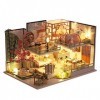 Wonderful Style Chinese Bois Miniature Maison de Poupée 3D Kit Puzzle Artisanat Cadeau Maison Musicale Modèle avec Lumières L