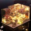 Wonderful Style Chinese Bois Miniature Maison de Poupée 3D Kit Puzzle Artisanat Cadeau Maison Musicale Modèle avec Lumières L