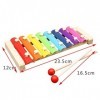 Xylophone Montessori Instrument de musique en bois Jouets Glockenspiel pour enfants – Cadeau pour garçons ou filles