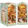 Ulikey Book Nook Kit, DIY Maison Miniature a Construire Maison de Poupee en Bois avec Lumière LED, Puzzle en Bois 3D Maquette