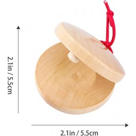 Sunshine smile Lot de 4 castagnettes, castagnettes à doigts, castagnettes en bois, castagnettes pour enfants, jouet dinstrum