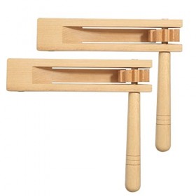 Lot de 2 clés à cliquet en bois de spinning en bois de spinning à cliquet noise maker double cliquet en bois instrument de mu