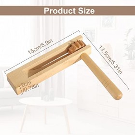 Lot de 2 clés à cliquet en bois de spinning en bois de spinning à cliquet noise maker double cliquet en bois instrument de mu