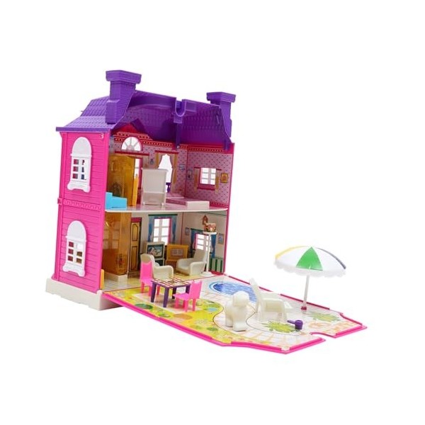 ERINGOGO Salle De Jouets Grande Maison De Poupée Maison De Poupée De Rêve Ensemble De Jeu Château Pop-Up Kit Bricolage Grand 