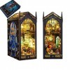 Kit puzzle 3D en bois à faire soi-même pour coin de livres, décoration détagère avec LED, serre-livres Magic Market à faire 