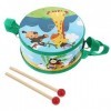 STOBOK Tambour Pour Enfants Jouet En Bois Ensemble De Batterie En Bois Avec Sangle Bâton De Tambour Sensoriel Instrument De M