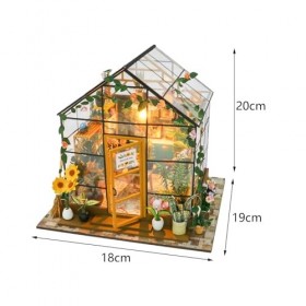 Generic Maison de Poupée Miniature 3D, Maison de Poupée Miniature à Monter Soi-même,