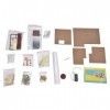 Snufeve6 Kit de Maison de poupée Miniature, kit de Maison Minuscule Bricolage avec éclairage de Meubles pour Cadeaux dannive