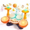 Batterie Jouet Bebe 1 an - Instruments de Musique Enfants Tambour Enfant Jouet 1 2 an Jeux Cadeau Enfant 1 2 an pour Bebe Fil