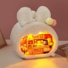 RWUDV Kit de maisons de poupée miniatures à faire soi-même avec lumière LED en peluche pour maison de poupée 3D en bois pour 