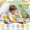 Batterie Jouet Bebe 1 an - Instruments de Musique Enfants Tambour Enfant Jouet 1 2 an Jeux Cadeau Enfant 1 2 an pour Bebe Fil