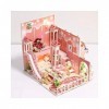 TEYUN Maison de poupée Mini Kit Main for Les Filles Chalet rêve Bricolage Bon Cadeau Color : Pink 